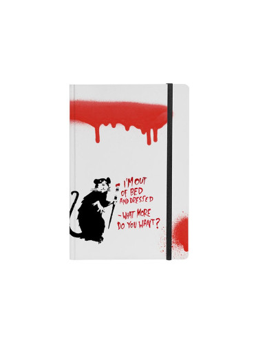 Бележник Pininfarina - Banksy Collection, Rat White, A5