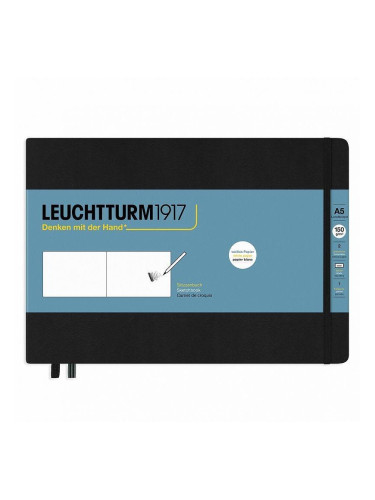 Тефтер Leuchtturm1917 Sketchbook Landscape A5 Black, твърди корици