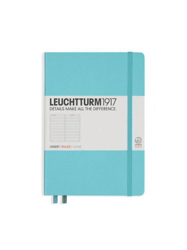 Тефтер А5 Leuchtturm1917 Notebook Medium Ice Blue, твърди корици, Редове
