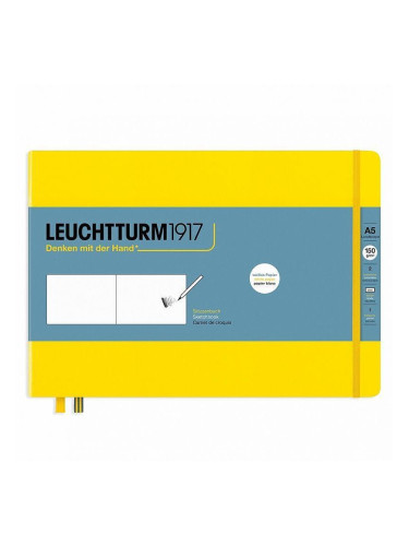 Тефтер Leuchtturm1917 Sketchbook Landscape A5 Lemon, твърди корици