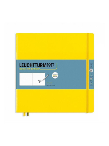 Квадратен тефтер Leuchtturm1917 Sketchbook Square Lemon, твърди корици
