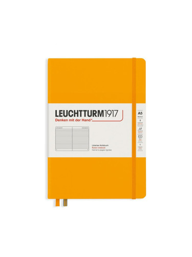 Тефтер А5 Leuchtturm1917 Rising Colors Collection - Rising Sun, твърди корици, Редове