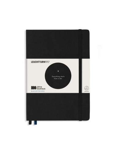 Тефтер А5 Leuchtturm1917 BAUHAUS Collection Black, твърди корици