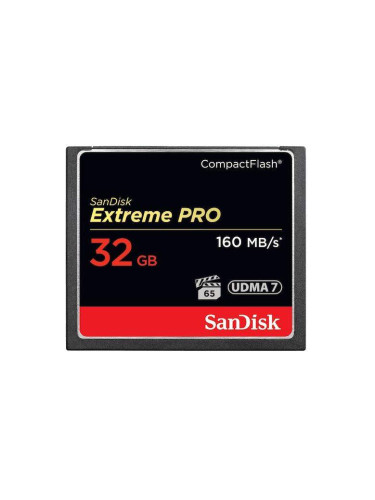 Карта памет SANDISK Extreme PRO, CompactFlash, 32GB VPG-65, 160 Mb/s