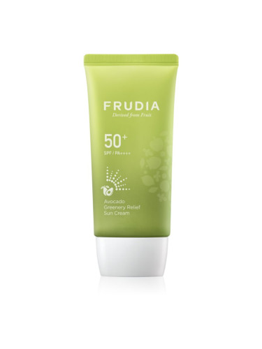 Frudia Sun Avocado Greenery Relief хидратиращ защитен крем за чувствителна кожа на лицето SPF 50+ 50 гр.