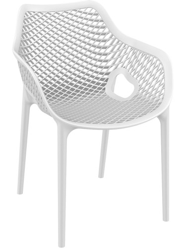 Пластмасов градински стол- полипропилен, бял