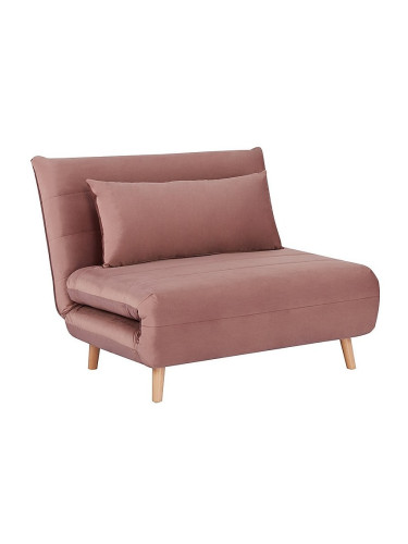 Кадифено кресло с наклон - антично розово