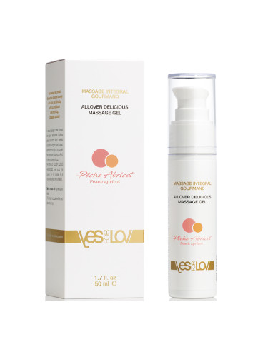 YESforLOV Allover Delicious Massage Gel Peach Abricot Гел за тяло унисекс 50ml