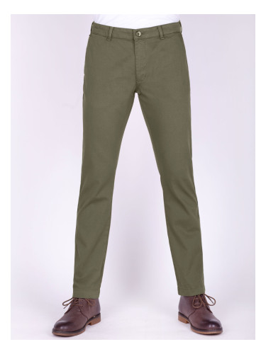 Зелен структуриран мъжки панталон