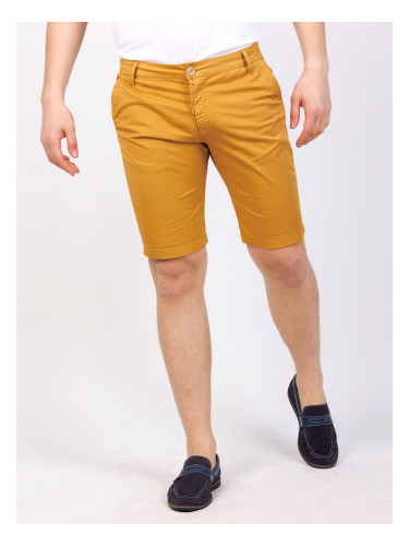 Къс панталон в цвят горчица