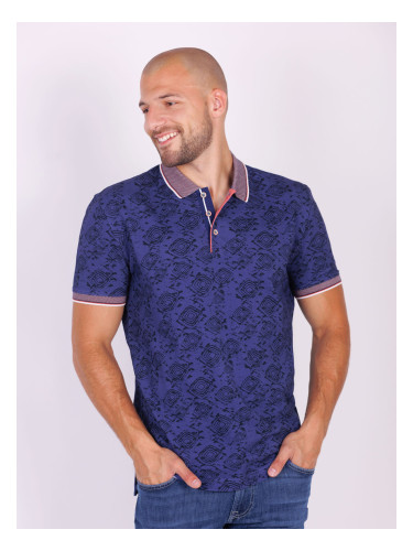 Тениска в лилаво с фигури