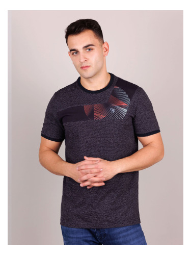 Тениска с къс ръкав с лого и лента