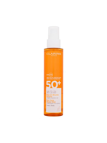 Clarins Sun Care Water Mist SPF50+ Слънцезащитна козметика за тяло за жени 150 ml