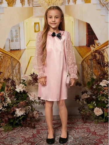 Детска рокля Pink Flounce