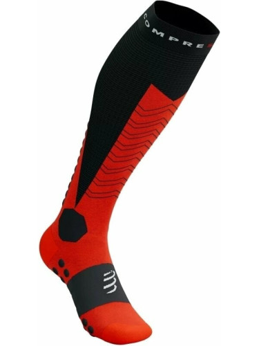 Compressport Ski Mountaineering Full Black/Red T4 Чорапи за бягане