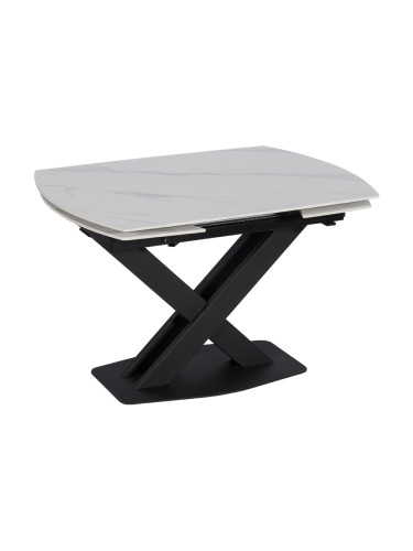 Разтегателна трапезна маса - бял