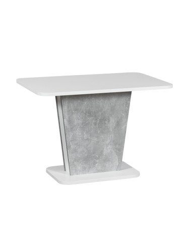 Разтегателна трапезна маса  - бял - бетон