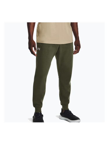 Мъжки тренировъчни панталони Under Armour Rival Fleece Joggers marine от зелен/бял