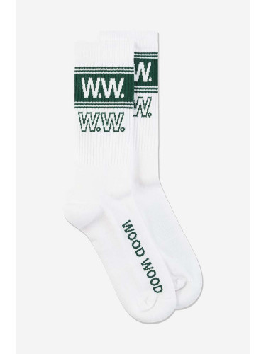 Чорапи Wood Wood в бяло