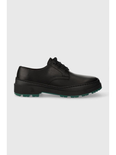 Кожени половинки обувки Camper Brutus Trek в черно