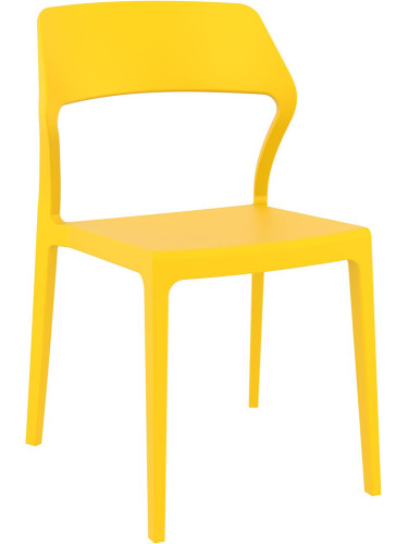 Пластмасов градински стол 52/56/83см -полипропилен с фибро стъкло, жълт