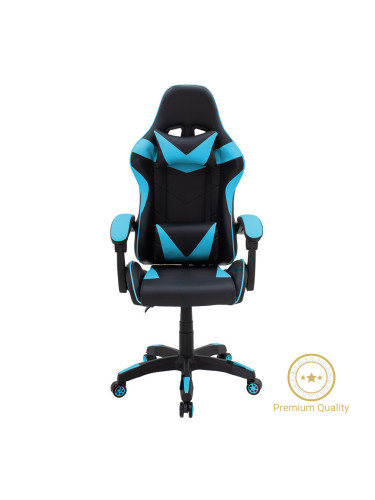 Геймърски стол цвят син-черен
