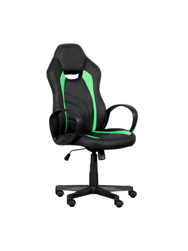 Геймърски стол - черно-зелен