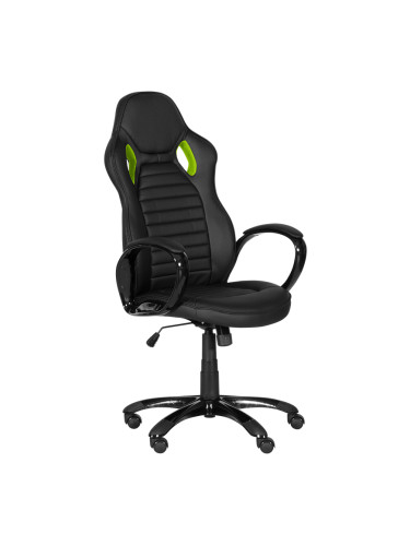 Геймърски стол- черно-зелен