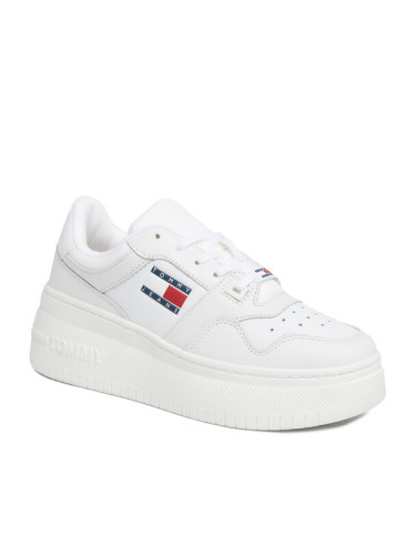 Tommy Jeans Сникърси Tjw Retro Basket Flatform EN0EN02536 Бял