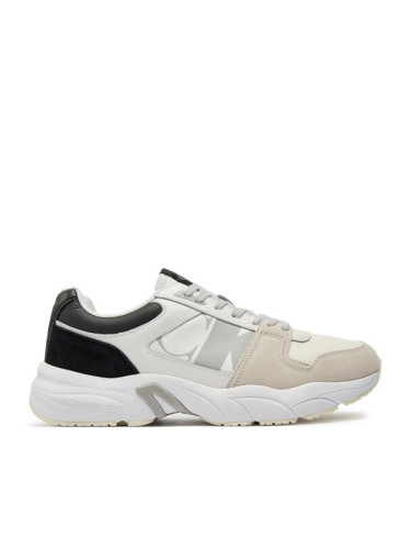 Calvin Klein Jeans Сникърси Retro Tennis Laceup Nbs Lth Mix YM0YM00745 Бял