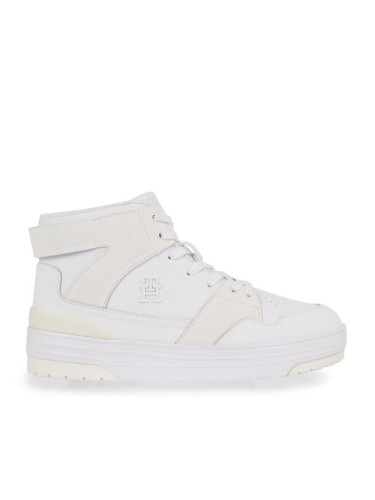 Tommy Hilfiger Сникърси Th Hi Basket Sneaker FW0FW07308 Бял