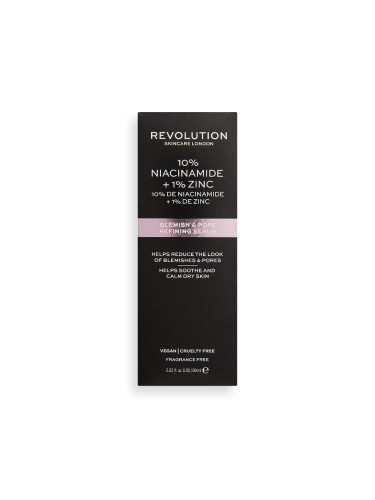 REVOLUTION Skin 10% Niacinamide + 1% Zinc Blemish & Pore Refining Serum SUPER SIZED Серум дамски 60ml