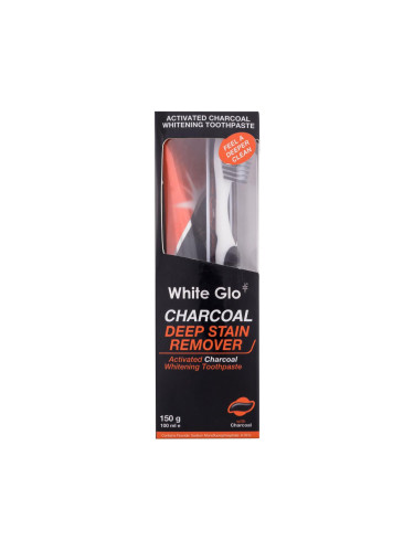 White Glo Charcoal Deep Stain Remover Паста за зъби Комплект