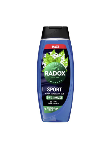 Radox Sport Mint And Sea Salt 3-in-1 Shower Gel Душ гел за мъже 450 ml