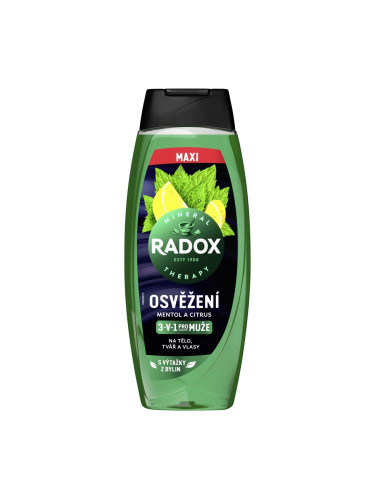 Radox Refreshment Menthol And Citrus 3-in-1 Shower Gel Душ гел за мъже 450 ml