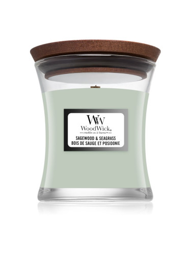 Woodwick Sagewood & Seagrass ароматна свещ 85 гр.