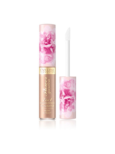 EVELINE Flower Garden Течни Сенки За Очи 2В1 №02 Течни сенки  6,5ml