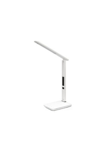 Immax 08934L - LED Настолна лампа с дисплей LED/9W/230V бяла