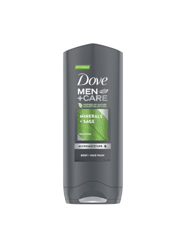 Dove Men + Care Minerals + Sage Душ гел за мъже 250 ml