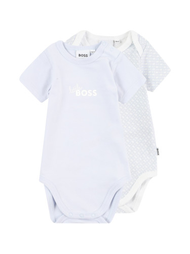 BOSS Kidswear Бебешки гащеризони/боди  светлосиньо / бяло