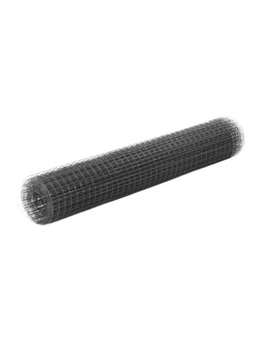 Sonata Стоманена мрежа с PVC покритие, квадратни отвори, 10x1 м, сива