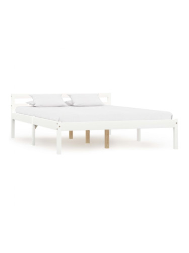Sonata Рамка за легло, бяла, бор масив, 120х200 см