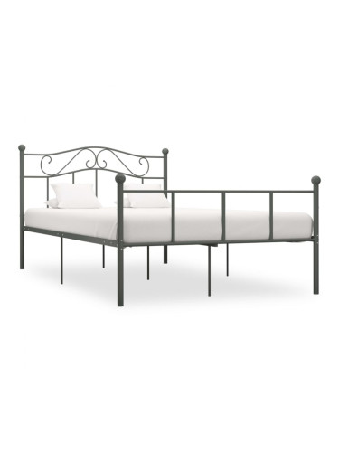 Sonata Рамка за легло, сива, метал, 160x200 см