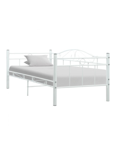 Sonata Рамка за дневно легло, бяла, метал, 90x200 см