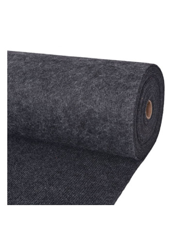 Sonata Изложбен килим, набразден, 1,6x15 м, антрацит