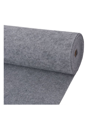 Sonata Изложбен килим, 1,6x10 м, сив, набразден
