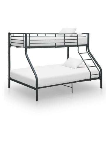 Sonata Рамка за двуетажно легло, черна, метал, 140x200 см/90x200 см
