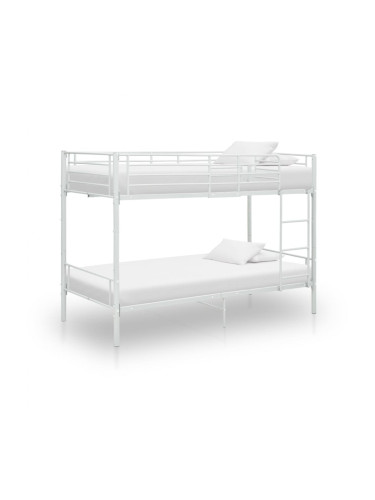 Sonata Двуетажно легло, бяло, метал, 90x200 см