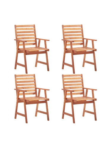 Sonata Градински трапезни столове, 4 бр, акация масив