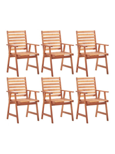 Sonata Градински трапезни столове, 6 бр, акация масив